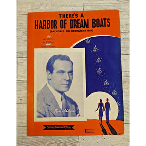 There's a Harbor of Dream Boats - Russ Morgan - Sheet Music 1938 Antique Vintage